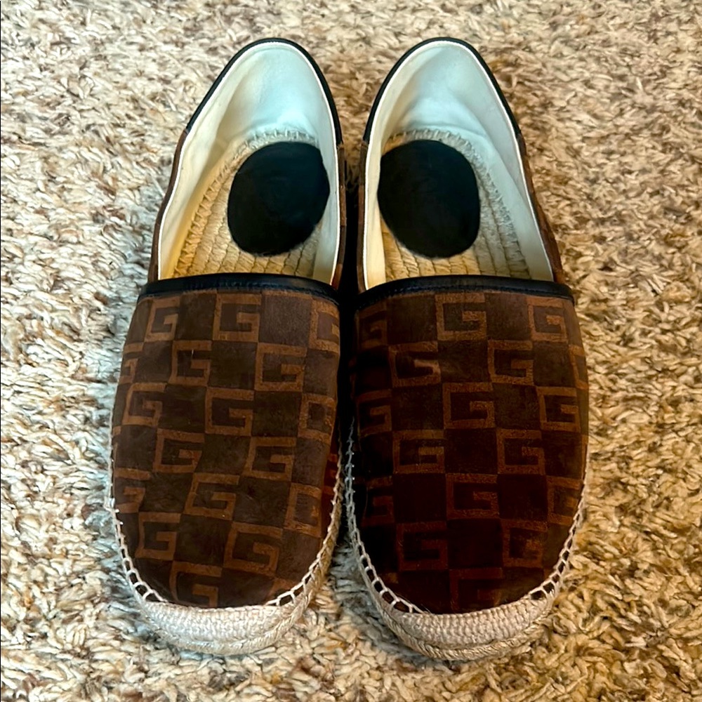 Men’s Gucci Suede Printed Espadrilles